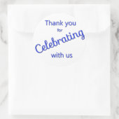 Merci pour célébrer avec nous Sticker Blue (Sac)