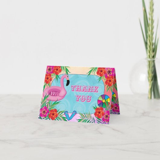 Merci pour cette fête d'anniversaire aux fleurs ro (Devant)