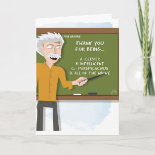 Merci pour être futé - carte de remerciements