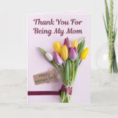 Merci pour être ma mère - carte de fête des mères (Devant)