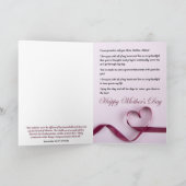 Merci pour être ma mère - carte de fête des mères (Intérieur)