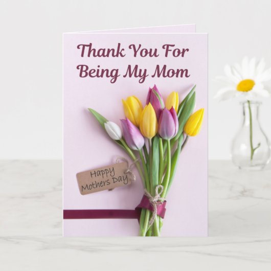 Merci pour être ma mère - carte de fête des mères (Petite plante)