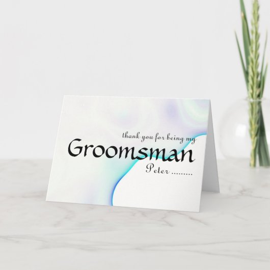 Merci pour être mon Groomsman (Devant)