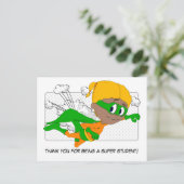 Merci pour être une carte postale super étudiante (Debout devant)