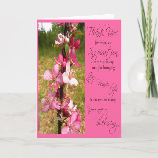 Merci pour être une inspiration - carte (Devant)