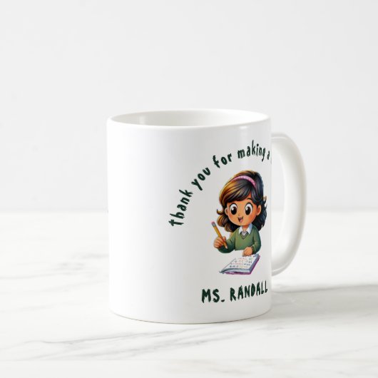 Merci pour faire la différence Mug de l'enseignant (Devant droit)