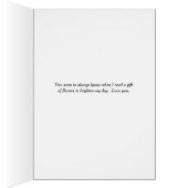 Merci pour Flowers Maman, Card. Fleurs bleues (Intérieur (Droit))