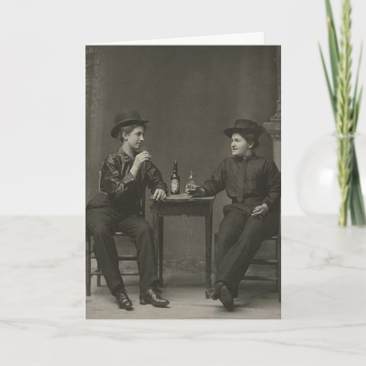 Merci pour la boisson Greeting Card Lesbian (Devant)