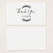 Merci Pour La Carte Commerciale (Devant & derrière)