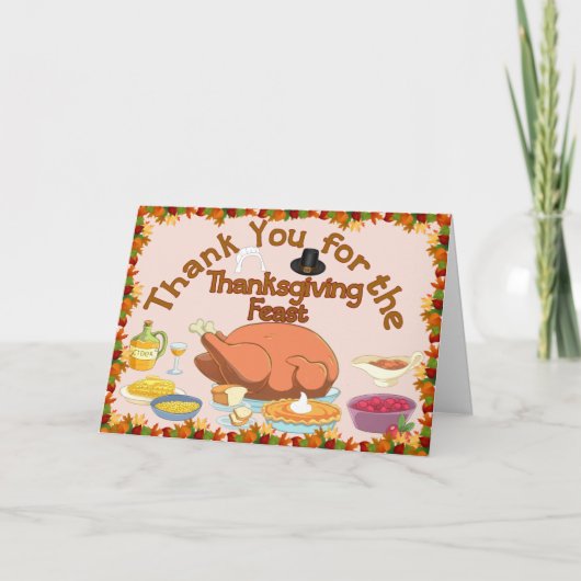 Merci pour la carte de fête de Thanksgiving (Devant)