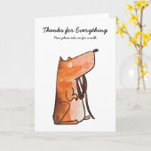 Merci pour la carte de marche pour tout chien (Fleur jaune)