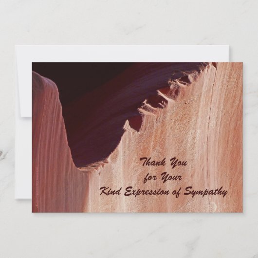 Merci pour la carte de note de canyon Abstraite Sy (Devant)