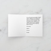 Merci pour la carte de note d'entrevue (Intérieur)