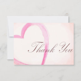 Merci pour la carte de remerciement bébé rose pour