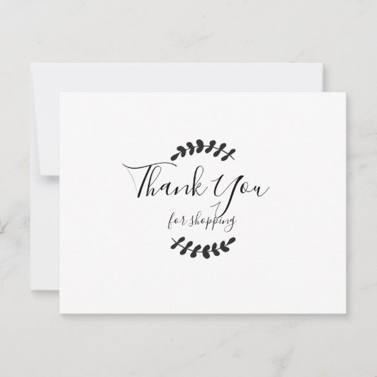 Merci Pour La Carte De Remise Shopping (Devant)