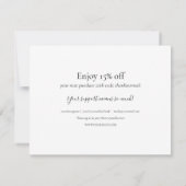 Merci Pour La Carte De Remise Shopping (Dos)