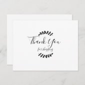 Merci Pour La Carte De Remise Shopping (Devant / Derrière)