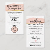 Merci pour la commande et la carte d'instructions  (Devant / Derrière)