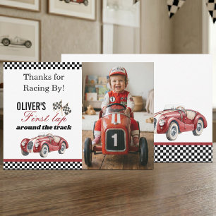 Merci pour la course par la carte photo de voiture