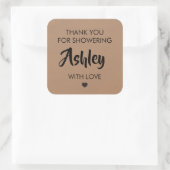 Merci pour la douche avec étiquette cadeau d'amour (Sac)