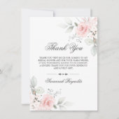 MERCI POUR LA FÊTE DE MARIÉE ROSES FLORAUX ROSES (Devant)