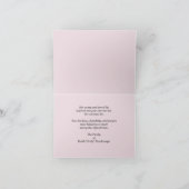 Merci pour la Sympathie, carte rose rose pâle (Intérieur)