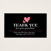 Merci pour l'achat de la réduction client Heart (Devant)