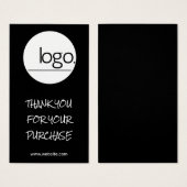 MERCI POUR L'ACHAT DE LOGO NOIR PACKAGE INSÉRER (Devant & derrière)