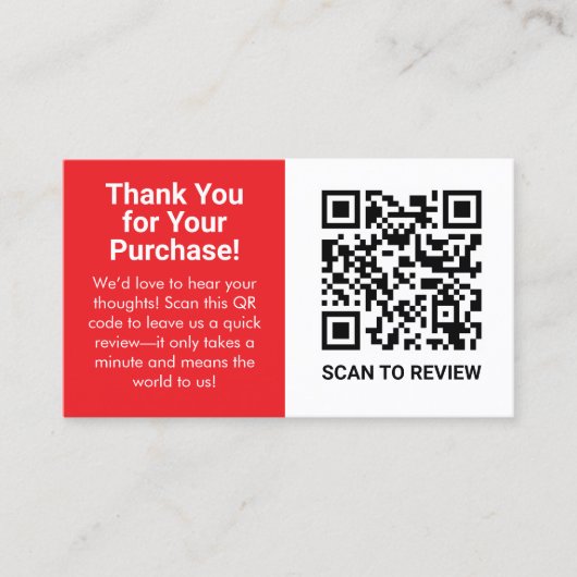 Merci pour l'achat d'un boîtier de carte de code Q (Devant)