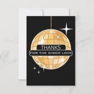 MERCI Pour l'Amour Disco Balle Dorée Rétro Anniver