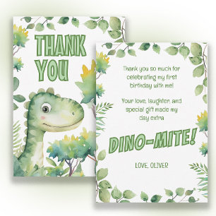 Merci pour l'anniversaire de bébé dinosaure Dino-M