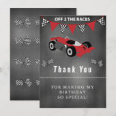 Merci pour l'anniversaire de la voiture de course (Devant / Derrière)