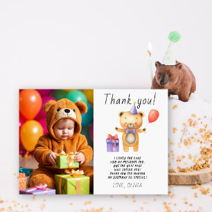 Merci pour l'anniversaire de notre petit ours