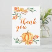 Merci pour l'automne à l'aquarelle Orange Citrouil (Debout devant)