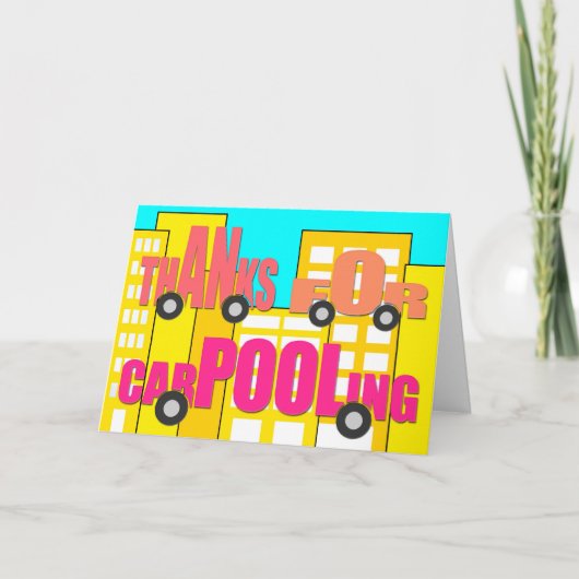 Merci pour le covoiturage - Words on Wheels (Devant)