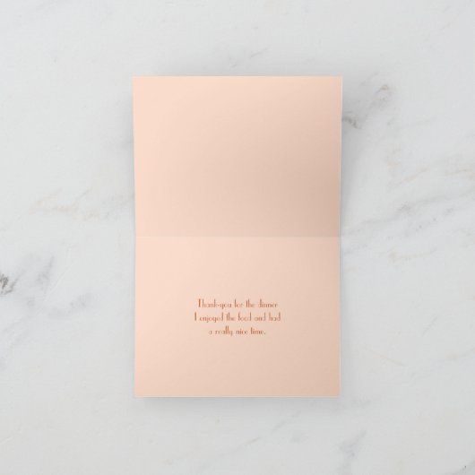 Merci pour le dîner Carte (Intérieur)