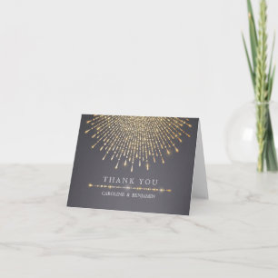 Merci pour le mariage glamour or glitter déco vint
