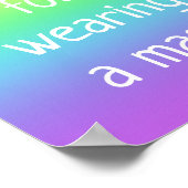 Merci pour le port d'une affiche arc-en-ciel Masqu (Coin)