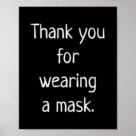Merci pour le port d'une affiche en masque (Devant)