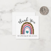 Merci Pour Le Soutien De Mon Petit Carte de visite (Devant/Arrière en situation)