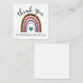 Merci Pour Le Soutien De Mon Petit Carte de visite (Devant / Derrière)