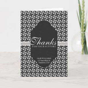 Merci pour le soutien Elégance Florale Noir+Blanc