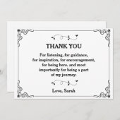 Merci Pour l'écoute, pour la carte de guidage (Devant / Derrière)