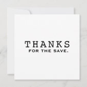 "Merci pour l'enregistrement" Carte de remerciemen (Dos)