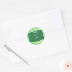 Merci pour les autocollants de cadeau de Noël vert