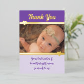 Merci pour les cadeaux nouvelle carte bébé pourpre (Debout devant)