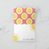 MERCI POUR LES COEURS DE CITRON JAUNE ET ROSE (Intérieur)
