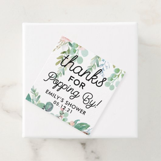 Merci pour les étiquettes Popping By Greenery Show (En situation)