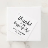 Merci pour les étiquettes Popping By Shower Favor (En situation)