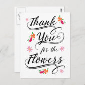 Merci pour les fleurs Carte postale (Devant / Derrière)